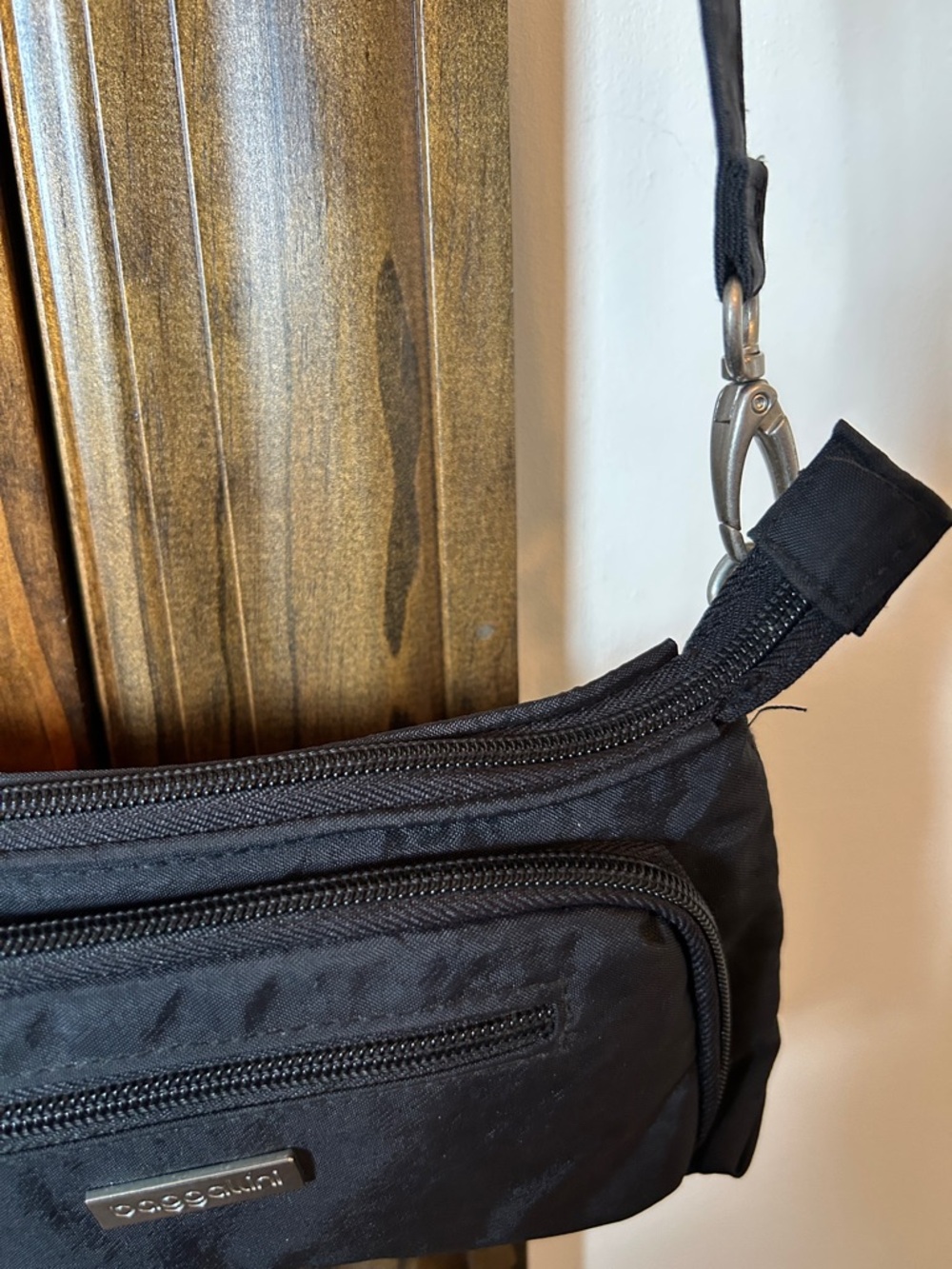 Baggallini Black Nylon Crossbody Belt Bag - Picture 6 of 14
